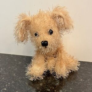 Russ Dog plush Scrappy fuzzy light beige brown. Size 8”